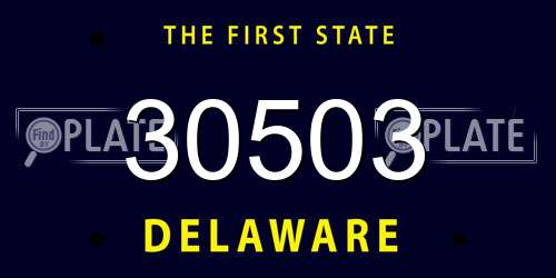 30503 Delaware License Plate