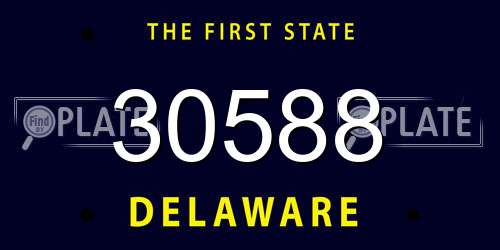 30588 Delaware License Plate
