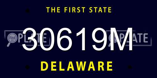 30619M Delaware License Plate