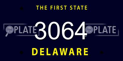 3064 Delaware License Plate