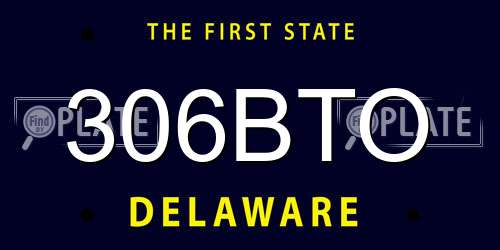 306BTO Delaware License Plate