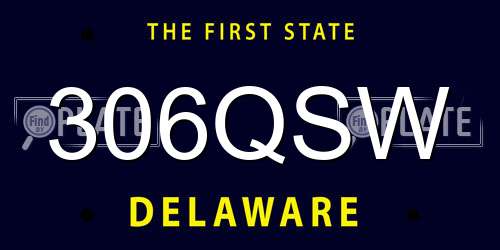 306QSW Delaware License Plate
