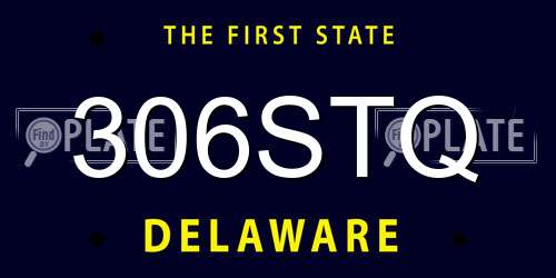 306STQ Delaware License Plate