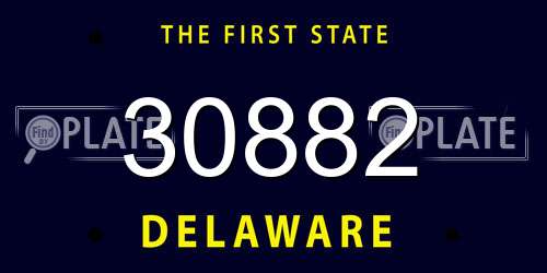 30882 Delaware License Plate