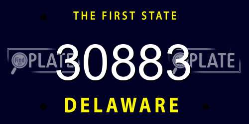 30883 Delaware License Plate