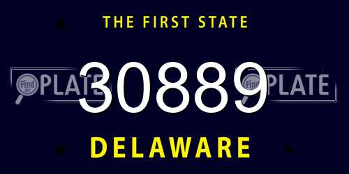 30889 Delaware License Plate