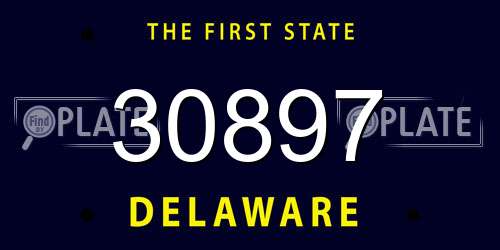 30897 Delaware License Plate