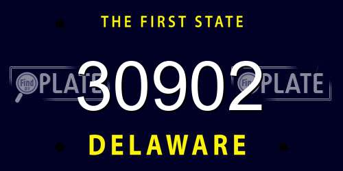 30902 Delaware License Plate