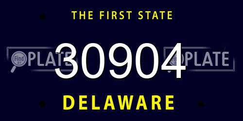 30904 Delaware License Plate