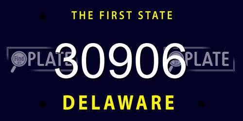30906 Delaware License Plate