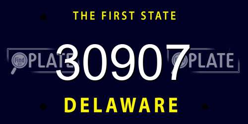 30907 Delaware License Plate