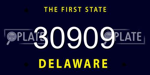 30909 Delaware License Plate