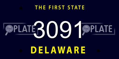 3091 Delaware License Plate