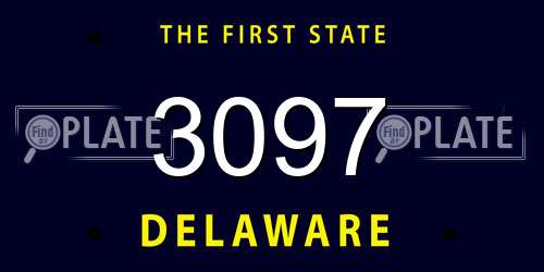 3097 Delaware License Plate