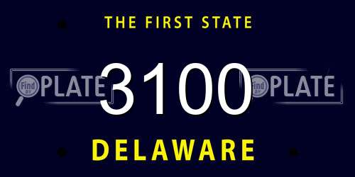 3100 Delaware License Plate