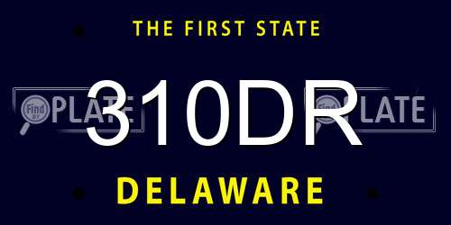 310DR Delaware License Plate
