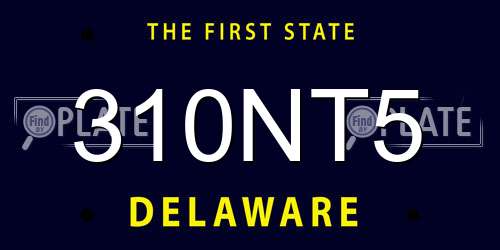 310NT5 Delaware License Plate