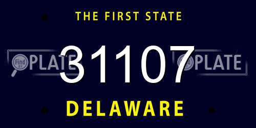 31107 Delaware License Plate