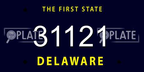 31121 Delaware License Plate