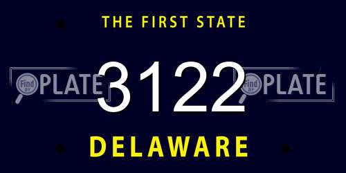 3122 Delaware License Plate