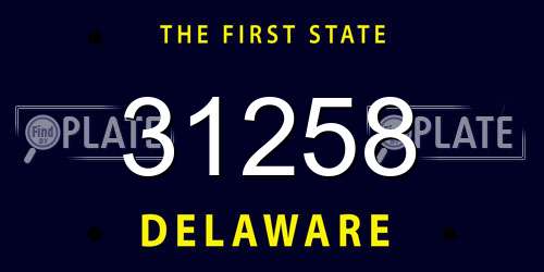 31258 Delaware License Plate