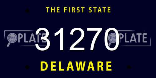 31270 Delaware License Plate