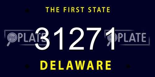 31271 Delaware License Plate