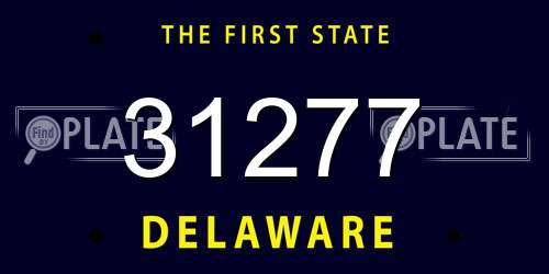 31277 Delaware License Plate