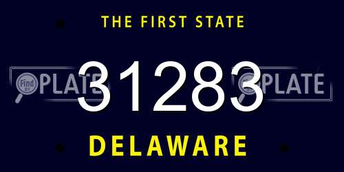 31283 Delaware License Plate