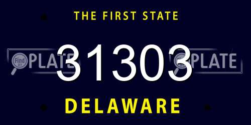 31303 Delaware License Plate