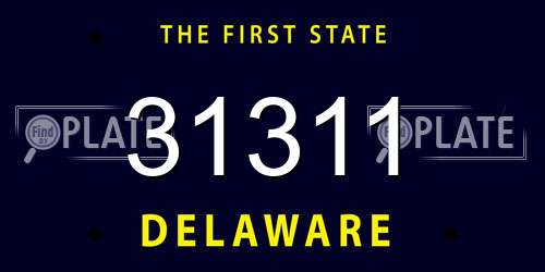 31311 Delaware License Plate