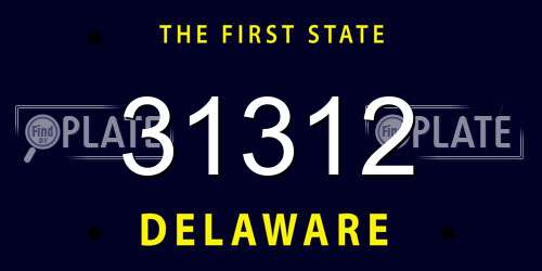 31312 Delaware License Plate