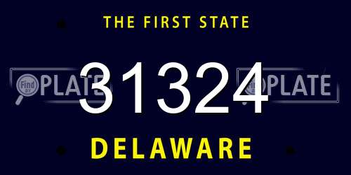 31324 Delaware License Plate