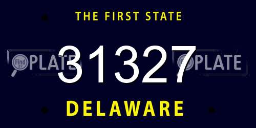 31327 Delaware License Plate