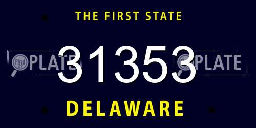31353 Delaware License Plate