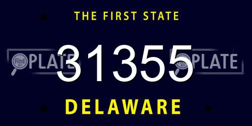 31355 Delaware License Plate