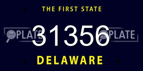 31356 Delaware License Plate