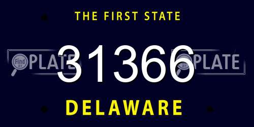 31366 Delaware License Plate