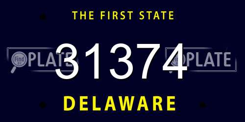 31374 Delaware License Plate