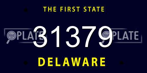 31379 Delaware License Plate