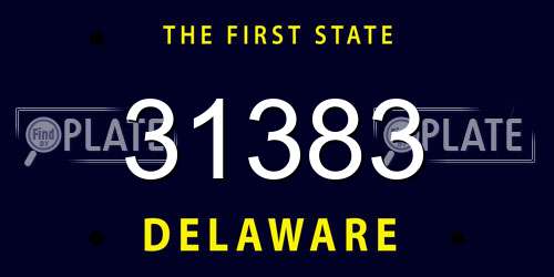 31383 Delaware License Plate
