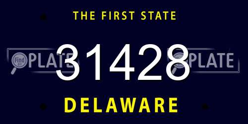31428 Delaware License Plate
