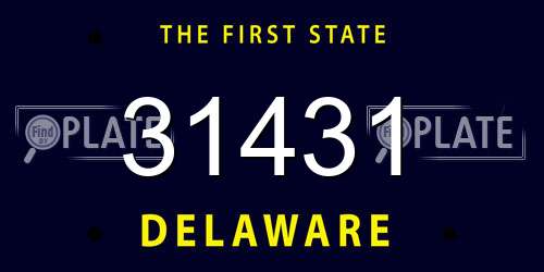 31431 Delaware License Plate