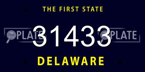 31433 Delaware License Plate