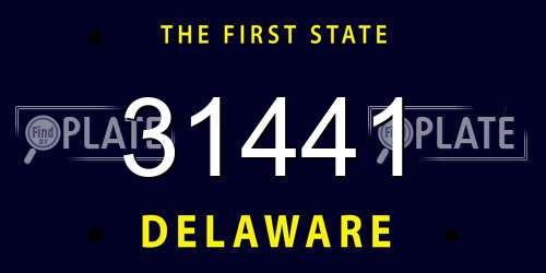 31441 Delaware License Plate