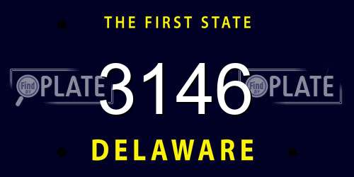 3146 Delaware License Plate