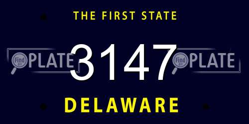 3147 Delaware License Plate
