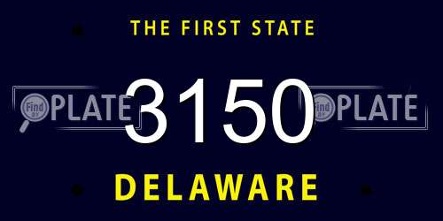 3150 Delaware License Plate