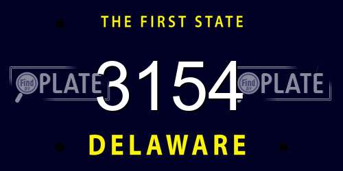 3154 Delaware License Plate