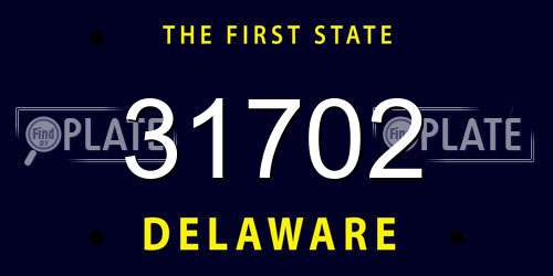 31702 Delaware License Plate